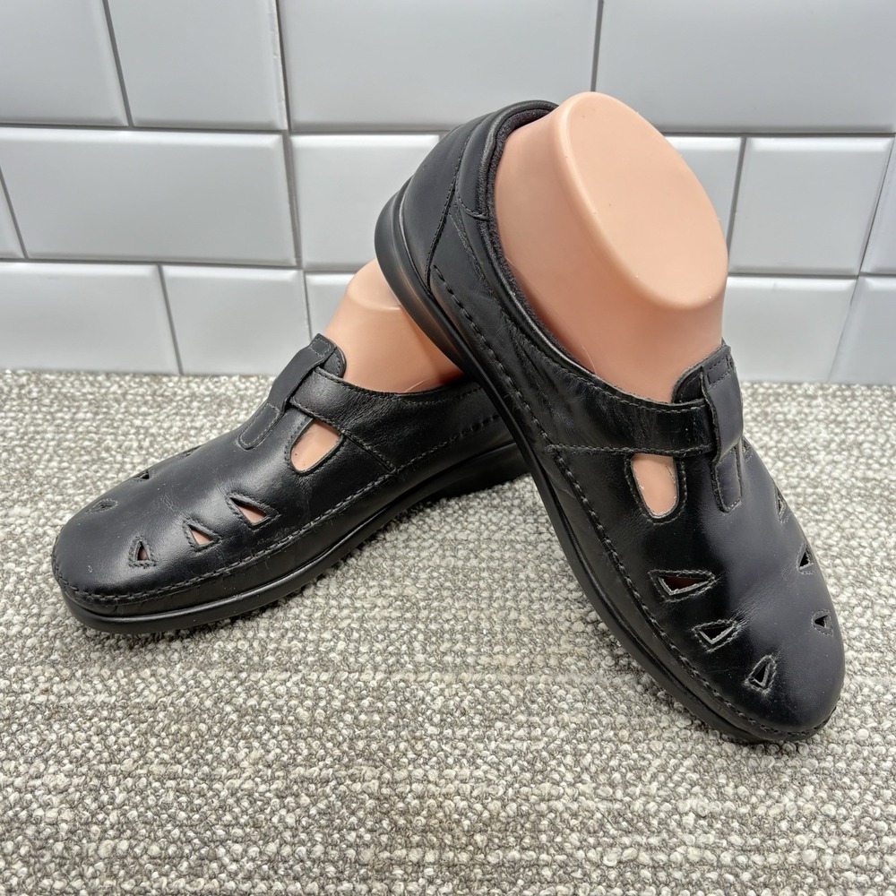 SAS Women Sz 9 Mary Jane Black Hook And Loop Top Comfort Tripod Ortho Support